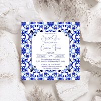 Talavera azulejo blue tiles Mexican bridal shower