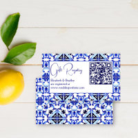 Talavera azulejo blue tiles qr gift registry