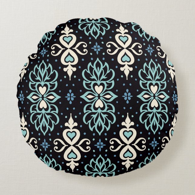 Talavera Azulejos Moroccan Tile Mosaic Round Cushion (Front)