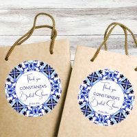 Talavera blue tiles Mexican bridal shower favour