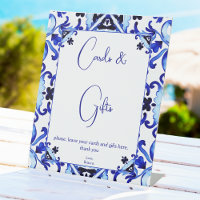 Talavera blue tiles Mexican bridal shower gifts