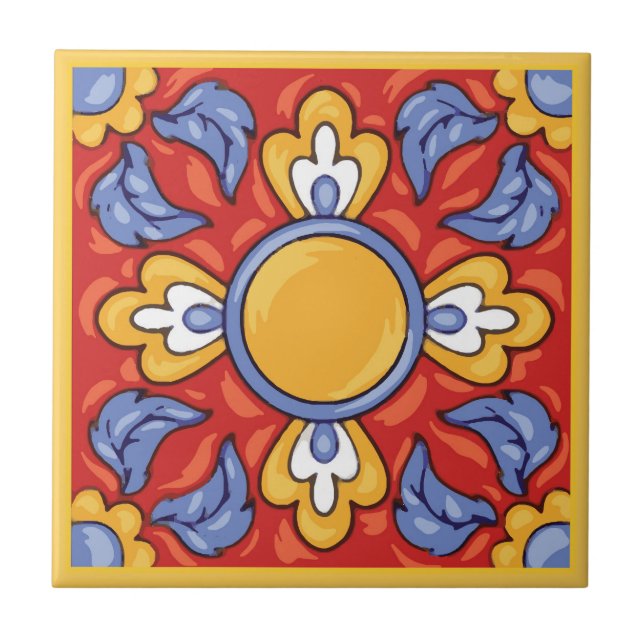 Talavera Ceramic Tile-2 Ceramic Tile (Front)