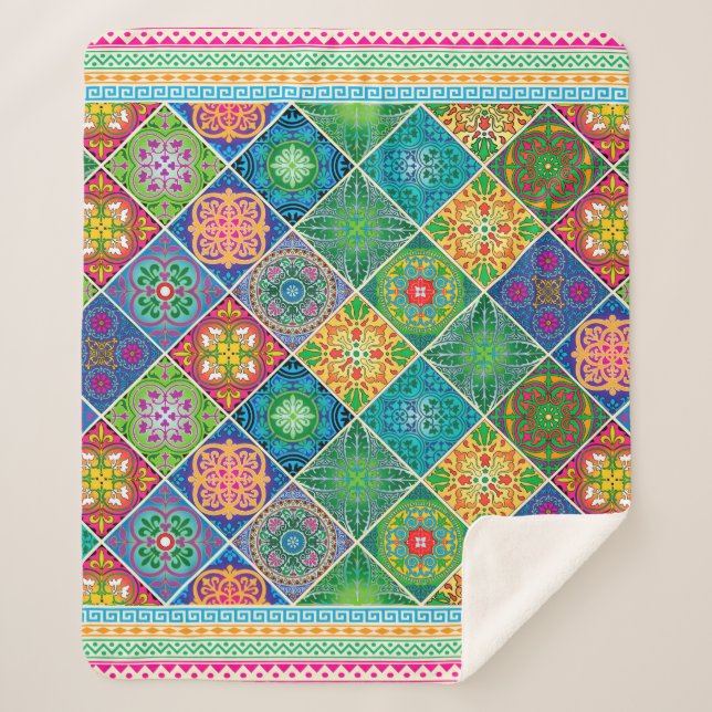 Talavera Design-2 Sherpa Blanket (Front)
