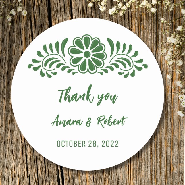 TALAVERA FLOWER CLASSIC ROUND STICKER (Creator Uploaded)