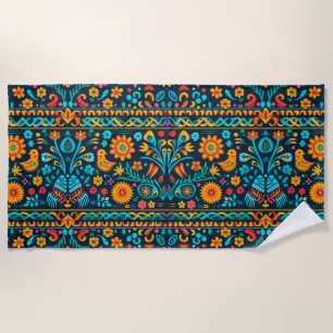 Talavera Garden Beach Towel
