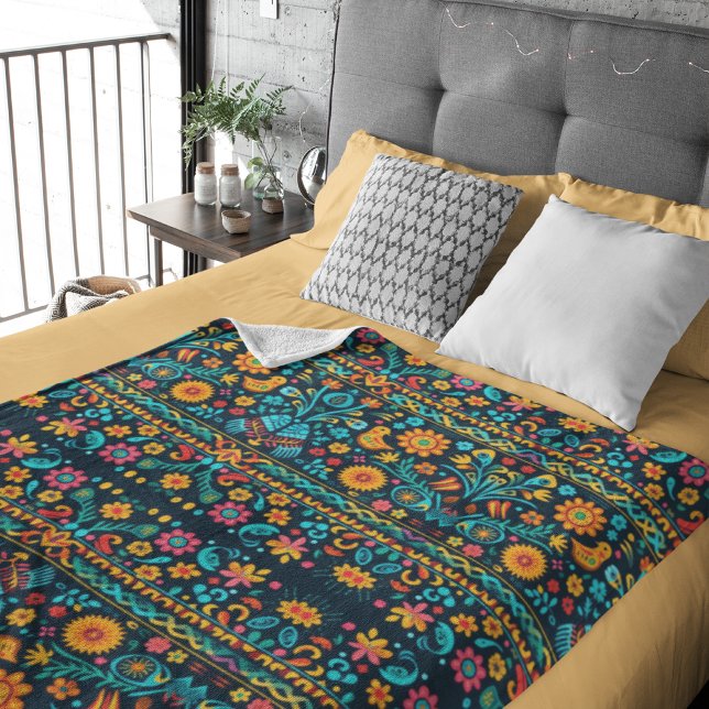 Talavera Garden Fleece Blanket (Creator Uploaded)