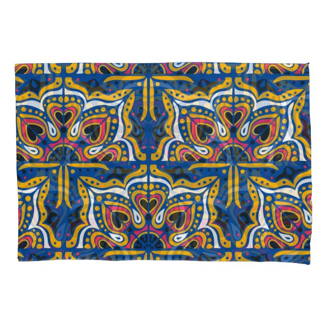 Talavera Indian Mosaic: Ceramic Seamless. Pillowcase (Front)