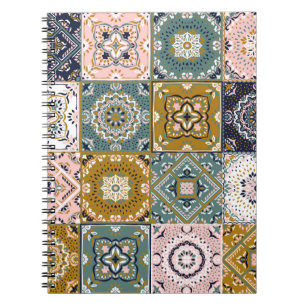 Talavera Indian: Patchwork, Ethnic Mosaic. Notebook