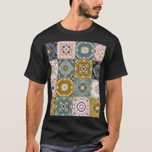 Talavera Indian: Patchwork, Ethnic Mosaic. T-Shirt