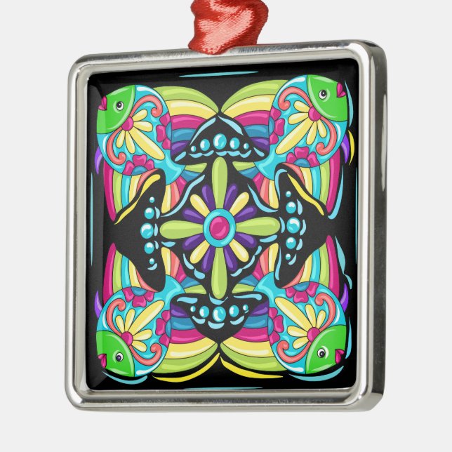 Talavera Metal Ornament (Left)