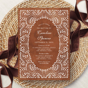 Talavera Mexican Baptism Invitation