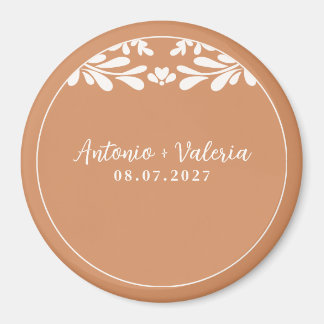 Talavera Mexican Wedding Hacienda Barro Magnet