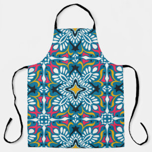 Talavera pattern. Indian patchwork. Azulejos portu Apron