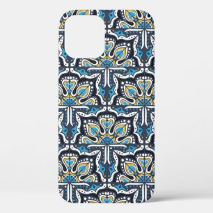 Talavera pattern. Indian patchwork. Azulejos portu iPhone 12 Case