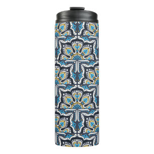 Talavera pattern. Indian patchwork. Azulejos portu Thermal Tumbler