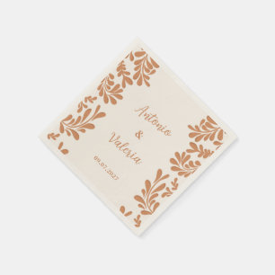Talavera Personalised Wedding Mexican Barro Tile Napkin