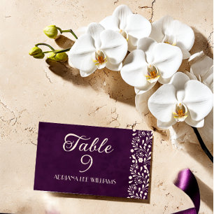 Talavera Purple Beige Wedding Place Card
