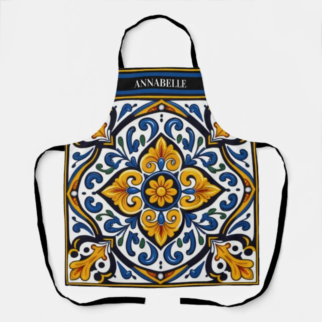 Talavera Spanish Tile Apron (Front)