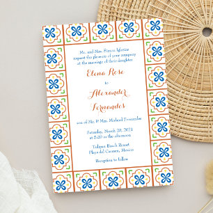 Talavera Spanish Tile Wedding Invitation