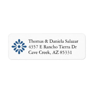 Talavera Style Mexican Return Address Labels