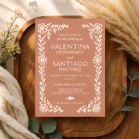 Talavera Terracotta Mexican Floral Boho Wedding