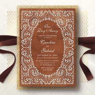 Talavera Terracotta Mexican Rehearsal Dinner Invitation