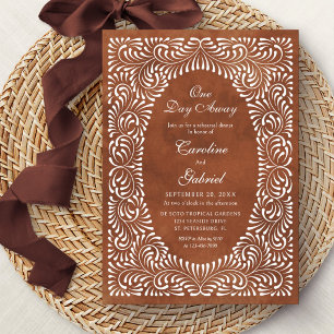 Talavera Terracotta Mexican Rehearsal Dinner Invitation