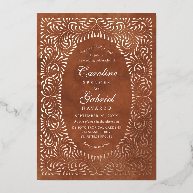 Talavera Terracotta Mexican Wedding (Front)