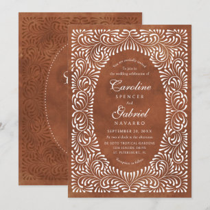 Talavera Terracotta Mexican Wedding Invitation