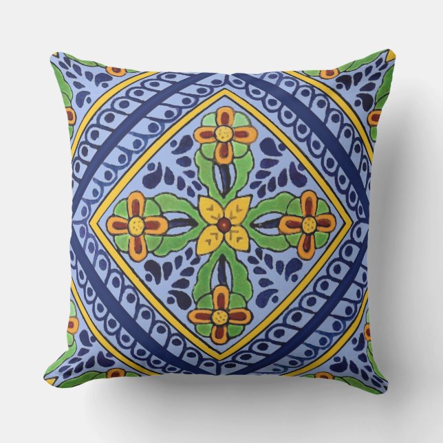 Talavera Tile Cushion (Front)