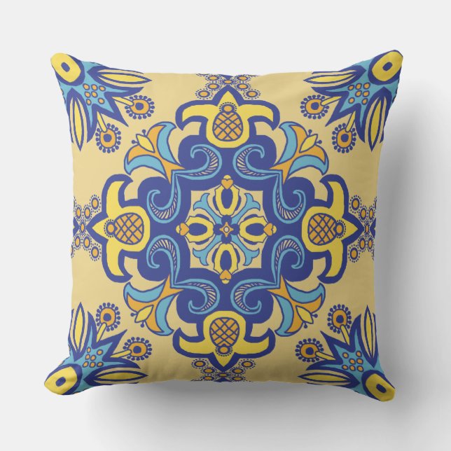 Talavera Tile Cushion (Front)
