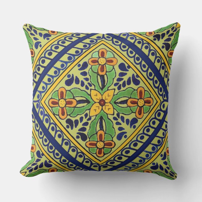 Talavera Tile Cushion (Front)