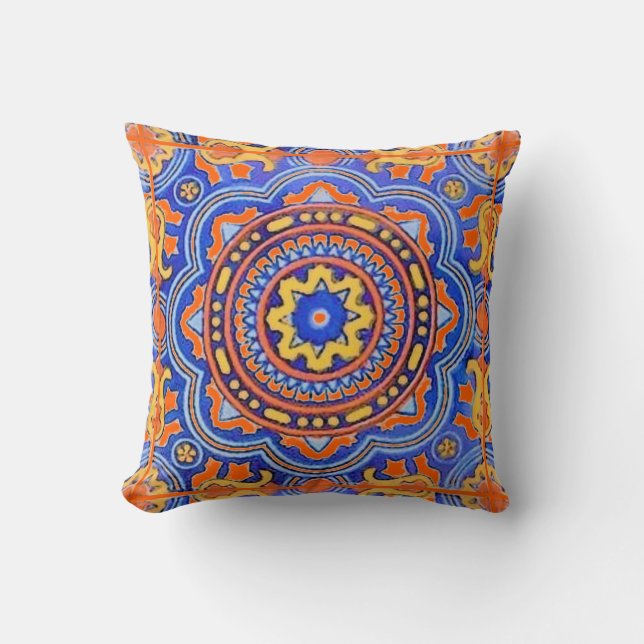 Talavera Tile Cushion (Front)