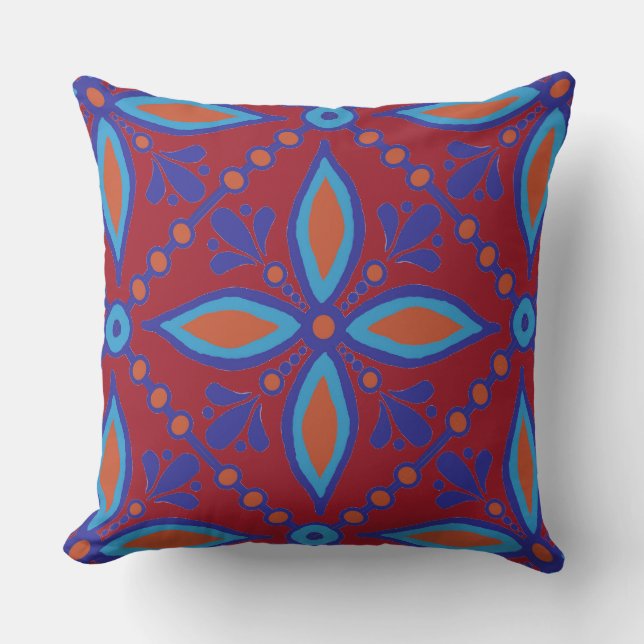 Talavera Tile Cushion (Front)
