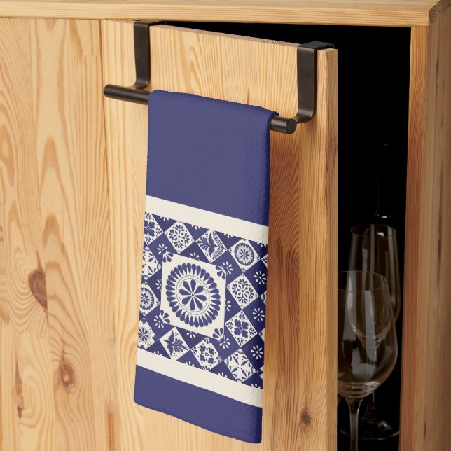 Talavera Tile Dos Tea Towel (Thirds Fold)