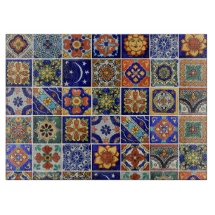 Talavera Tile Image Southwest Style Charcuterie Cutting Board