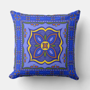 Talavera Tile Outdoor Pillow