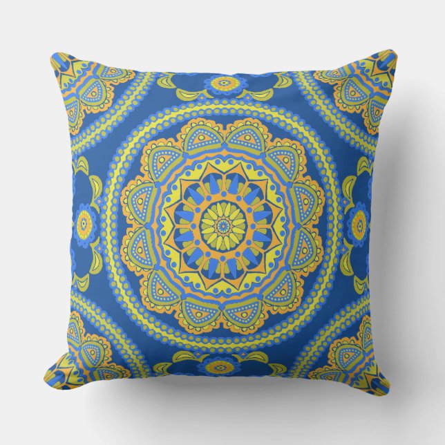 Talavera Tile Outdoor Pillow (Front)