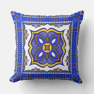 Talavera Tile Outdoor Pillow