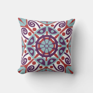 Talavera tile pattern cushion