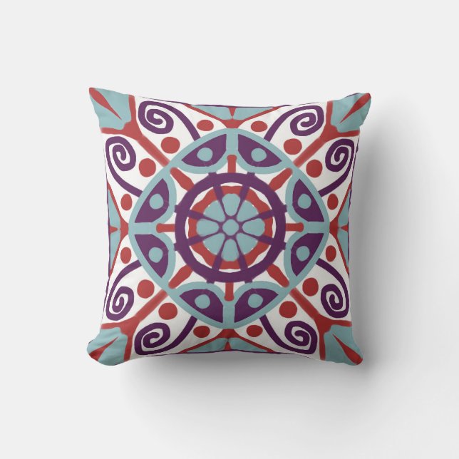 Talavera tile pattern cushion (Front)