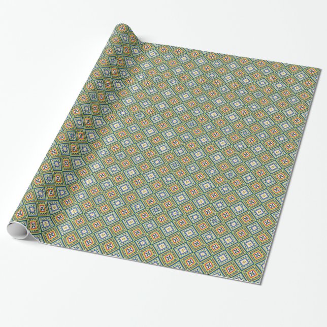Talavera Tile Wrapping Paper (Unrolled)