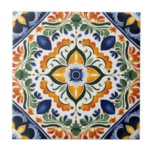 Talavera vintage Mexican wedding favours printed Ceramic Tile