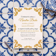 Talavera Yellow Floral Minimalist Spanish Wedding