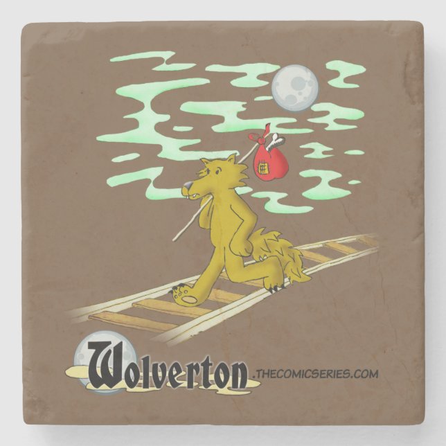 Talbot on the Tracks Stone Coaster (Front)