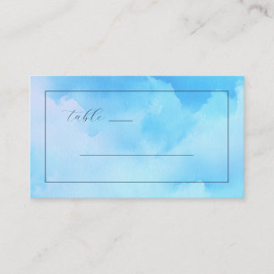 "Tale" Blue Cloudy Sky Place Card