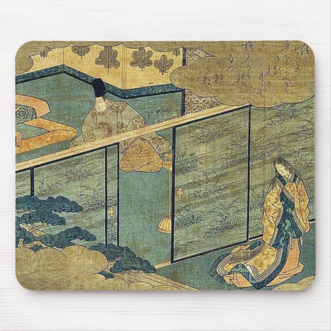 Tale of Genji by Ando,Hiroshige Mouse Pad (Front)
