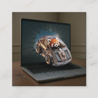 Talent Breaks Through. Square Business Card