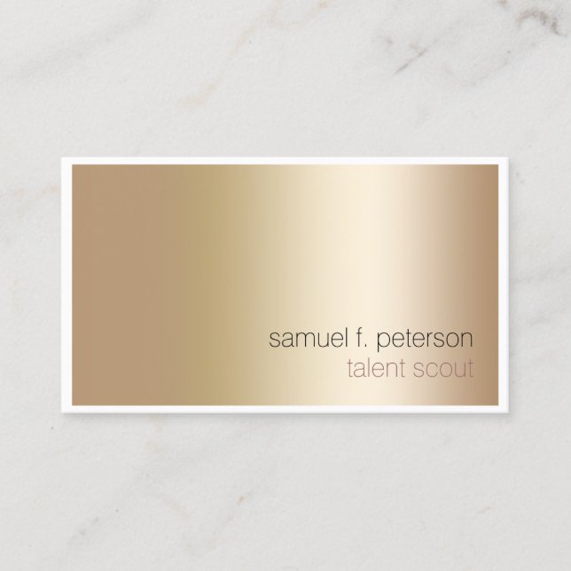 Talent Scout Entertainment Services Elegant Gold Business Card (Front)