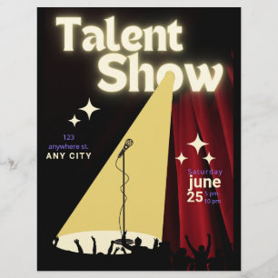 Talent Show FLyer, Show Flyer, Talent Contest Flyer